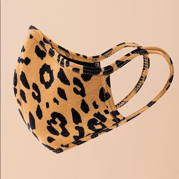 2 Solid + Leopard Print Face Mask Pack - Picture 4 of 6